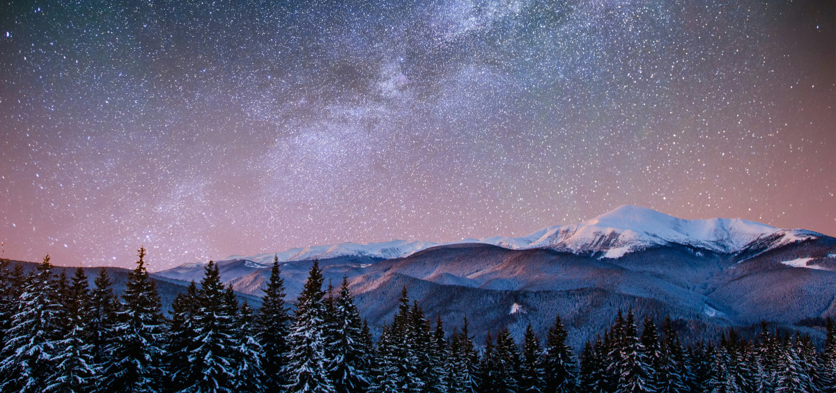A landscape of the Carpathian Mountains.